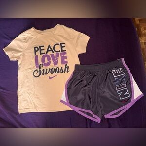 Nike Beige Cotton Blend Tee set